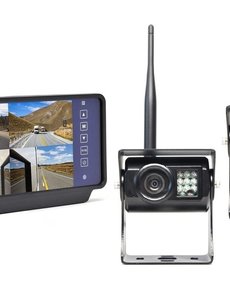 RVS-systemen 7 inch Spiegel 2 Draadloze Camera's