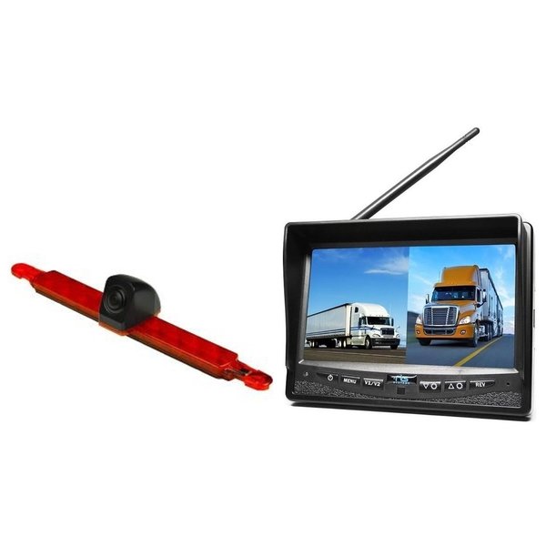 RVS-systemen Hella Achteruitrijcamera Draadloze set Monitor 7 inch RVM-708