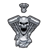 STICKER V TWIN ENGINE SKULL