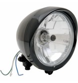 KOPLAMP 14.5 CM HELDERE LENS MET VIZOR ZWART