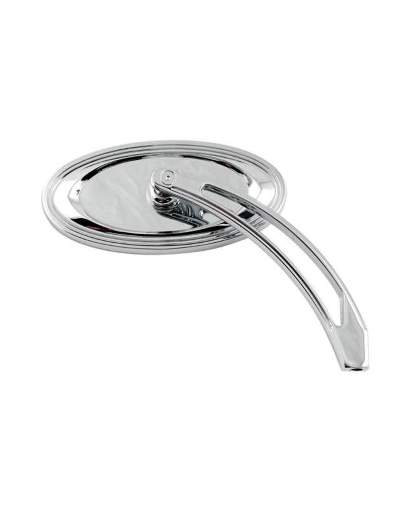 DIE-CAST CHROME OVAL STEPPED MIRROR