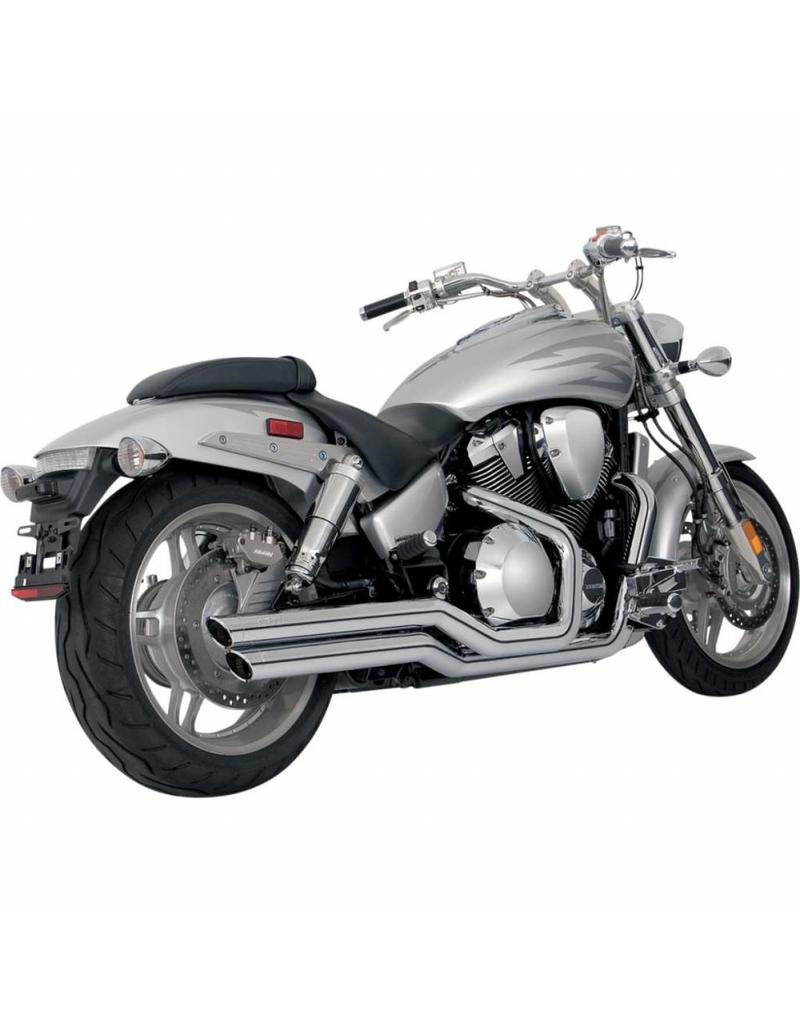 VANCE & HINES BIG SHOTS STAGGERED CHROME HONDA VTX 1800 F BOUWJAAR 05 T/M 08