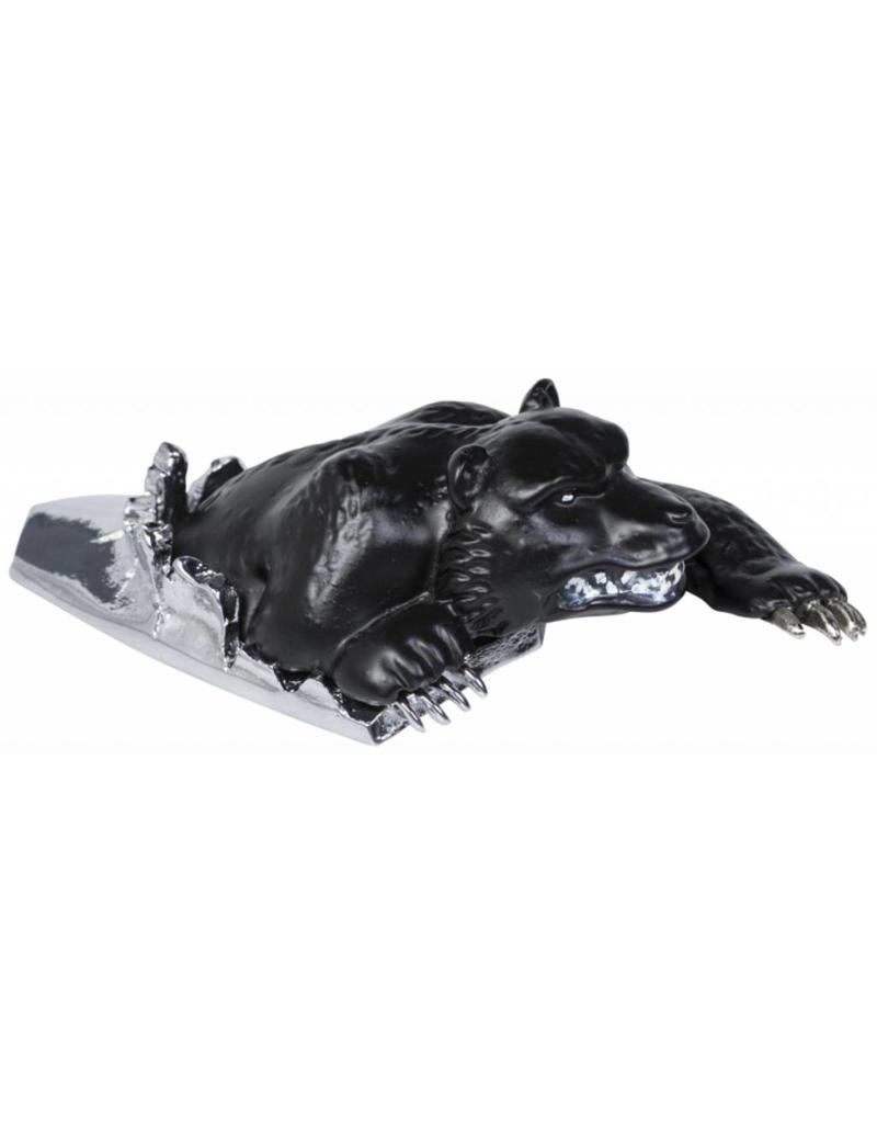 Hunting Bear Ornament Black-Chrome