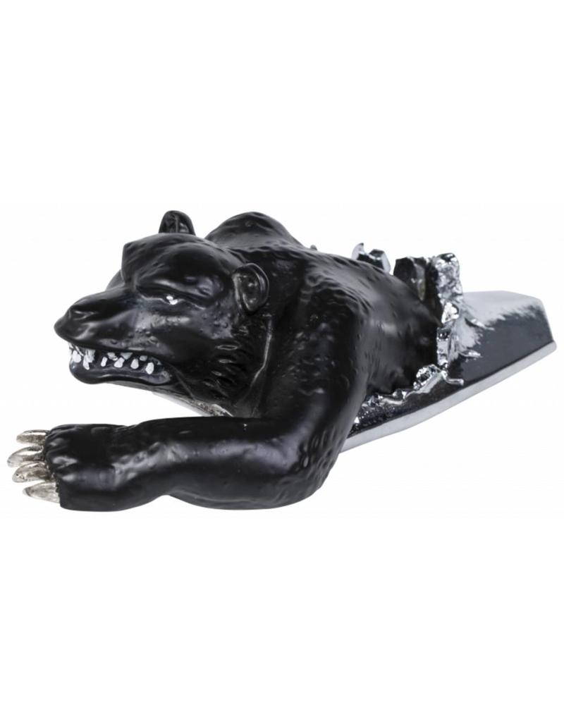 Hunting Bear Ornament Black-Chrome