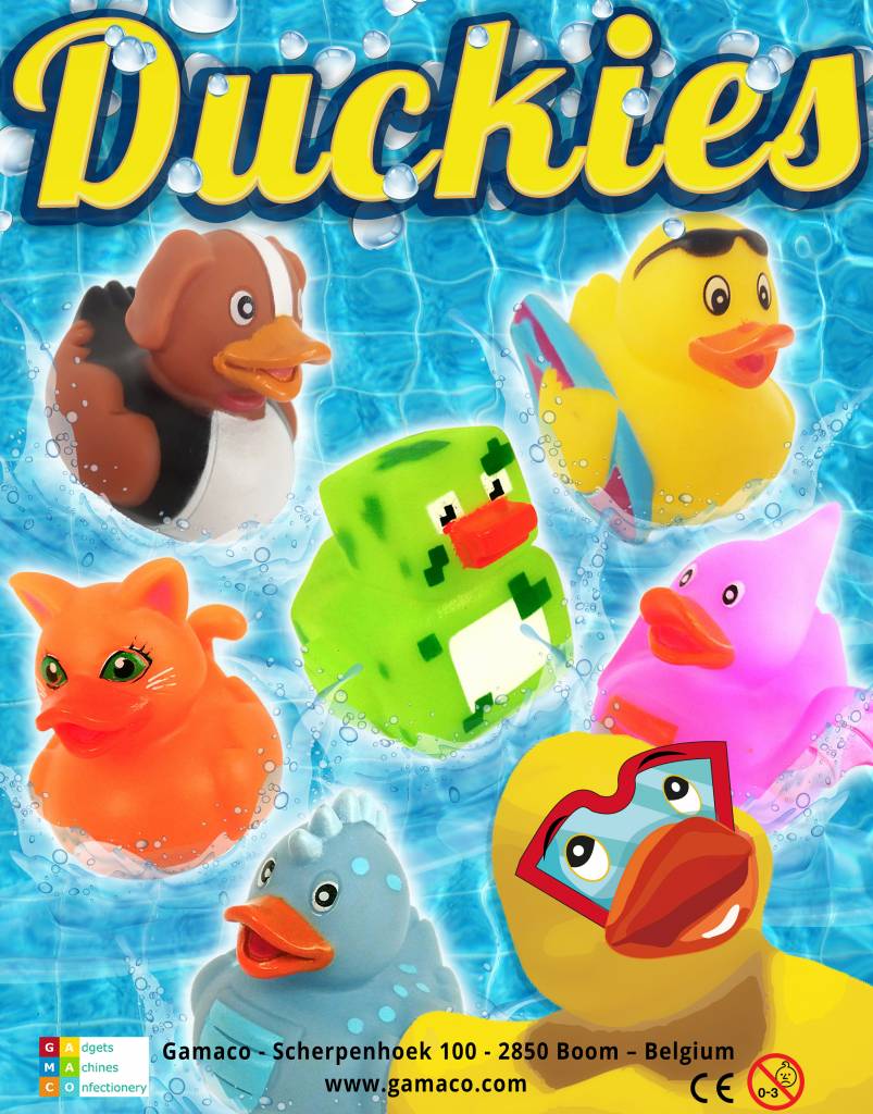 Duckies, leuke badeendjes  per 12 stuks