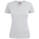 Dames t-shirt v-hals Printer wit