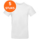 T-shirt pakket katoen 5 pack wit