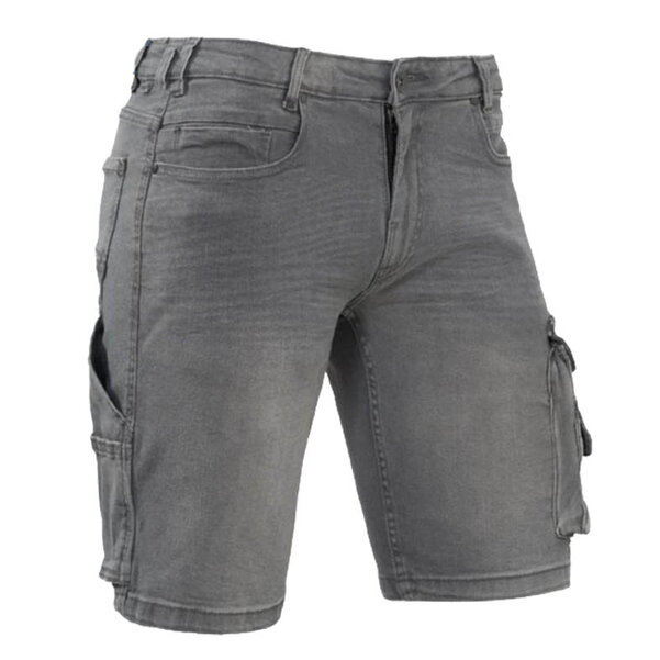 Korte werkbroek denim stretch grijs Ralph Brams Paris