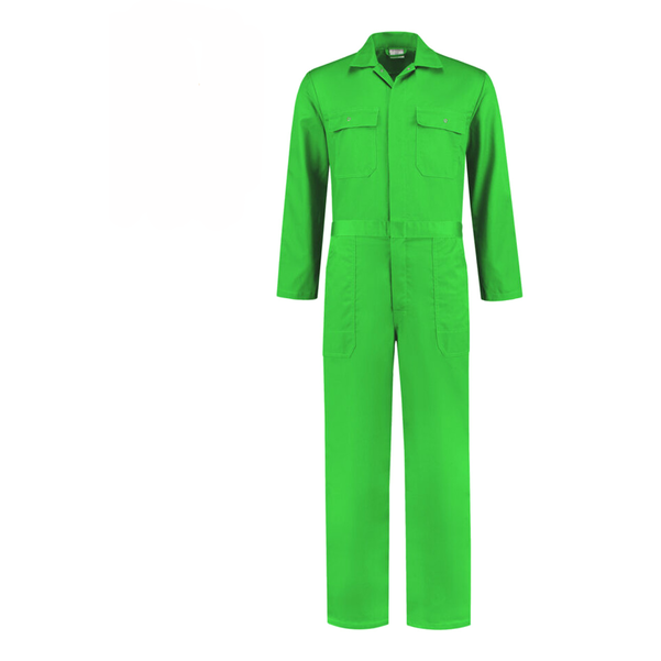 Overall Drukknoop polyester/katoen Appelgroen