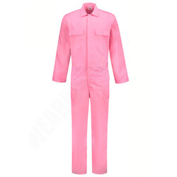 Overall Drukknoop polyester/katoen roze