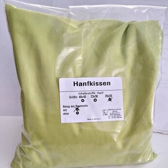 Hanfnuss- Schalen- Kissen, vegan