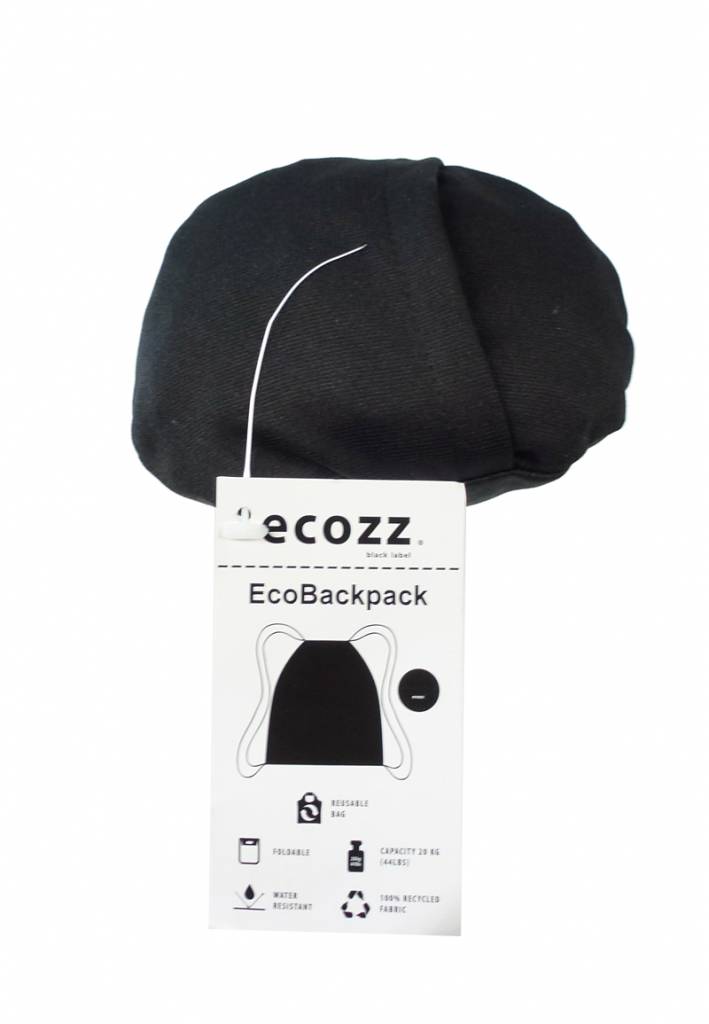 Foldable Eco Backpack Squares Black