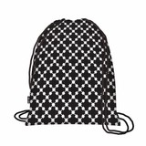 Ecozz Foldable Eco Backpack Squares Black Ecozz Foldable Eco Backpack Squares Black