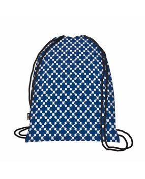 Ecozz Foldable Eco Backpack Squares Blue Ecozz Foldable Eco Backpack Squares Blue