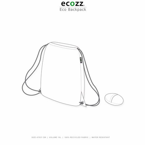 Ecozz Foldable Eco Backpack Short Spring