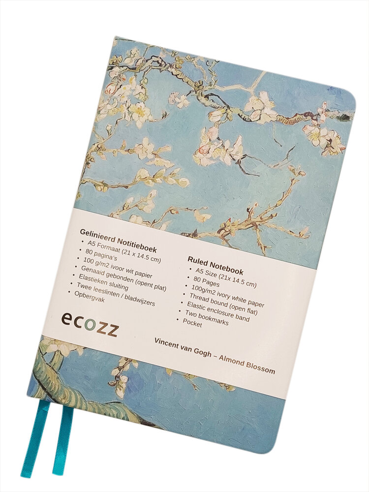Ecozz Notebook A5 Almond Blossoms - Vincent van Gogh Ecozz Notebook A5 Almond Blossoms - Vincent van Gogh