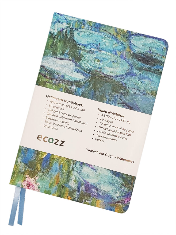 Ecozz Notebook A5 Waterlillies - Claude Monet Ecozz Notebook A5 Waterlillies - Claude Monet