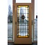 Glas in lood deur gebrandschilderd