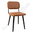 Eetkamer stoel 'leather stripes brown'
