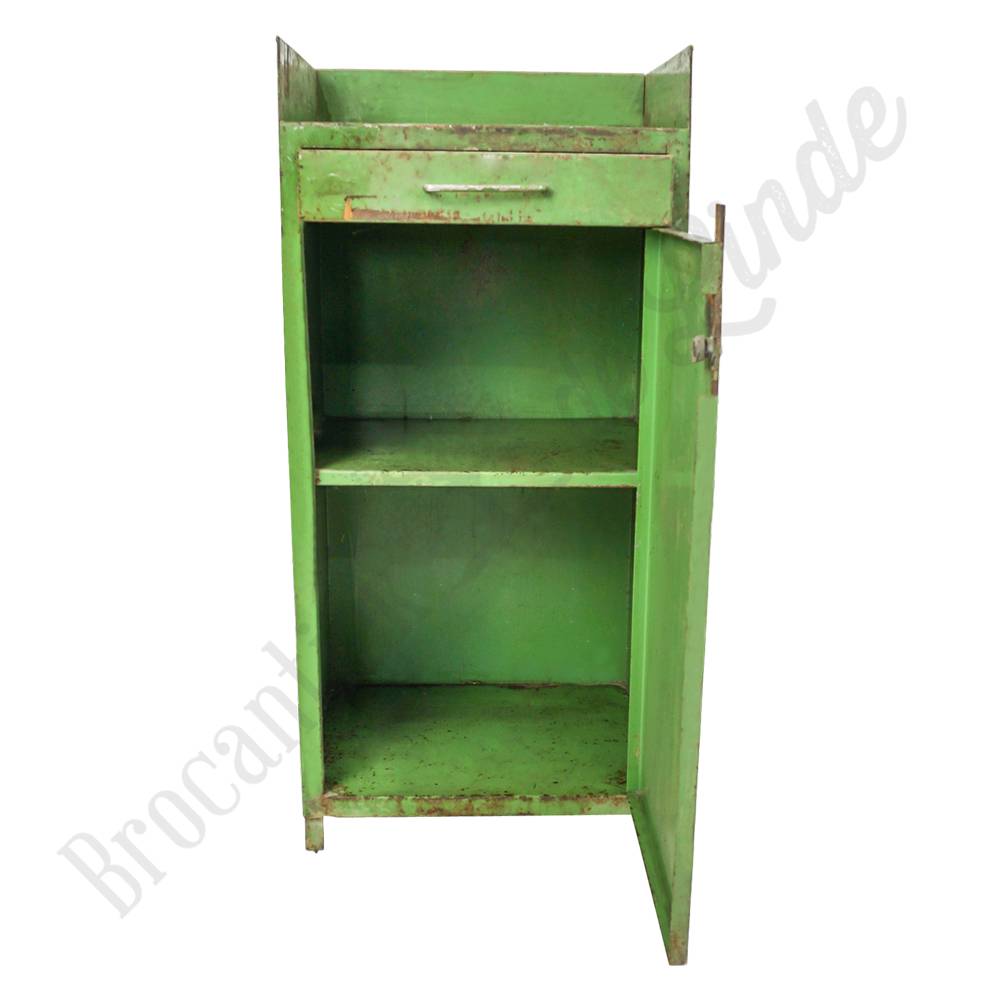 Uitgelezene Groene vintage kast van metaal | Brocantiek de Linde PQ-29