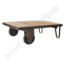 Vintage palletkar 'brushed steel small'