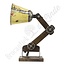 Industriële wandlamp "Wood & Yellow Iron"