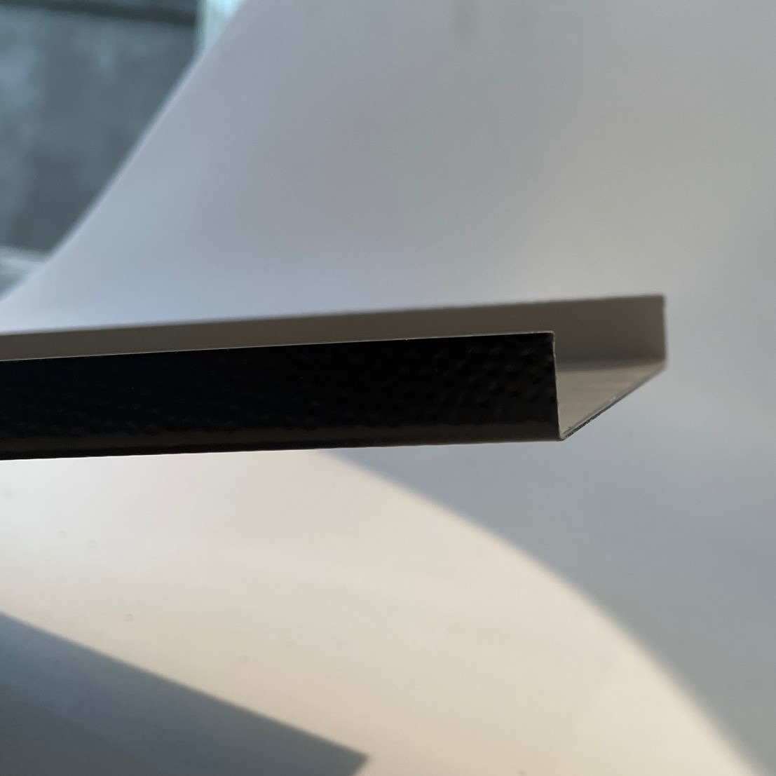 Zwarte afdekstrip 260cm x 8cm