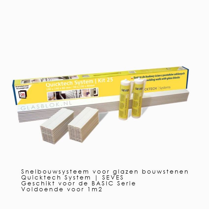 Bouwglas Quickfix glasblok lijmpakket