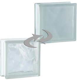 Bouwglas 10 stuks 190x190x80 Wave 1zijde Sahara