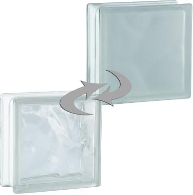 Bouwglas 10 stuks 190x190x80 Wave 1zijde Sahara