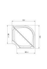 Eckstein Runde 90gr. Wave