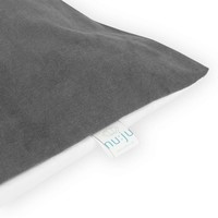 nu:ju® HOME Wende-Kopfkissenbezug SOFT TOUCH aus Evolon®, silberionisiert,  Anti-Milben | 1 Stück in 80 x 40 cm - Grau/Weiß