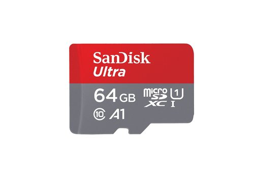 SanDisk Micro SD HC-kaart 64 GB Class 10 