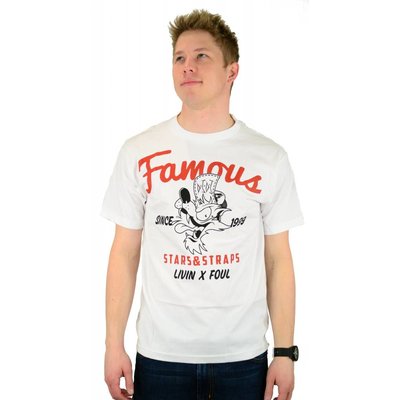 Famous Stars and Straps Living Foul T-Shirt White/Red/Black