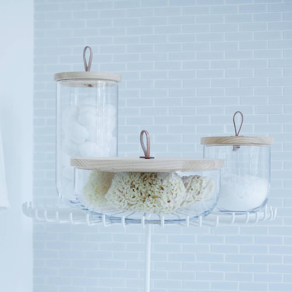 Serveerstolp Ivalo voorraadpot met houten deksel - Middel-4