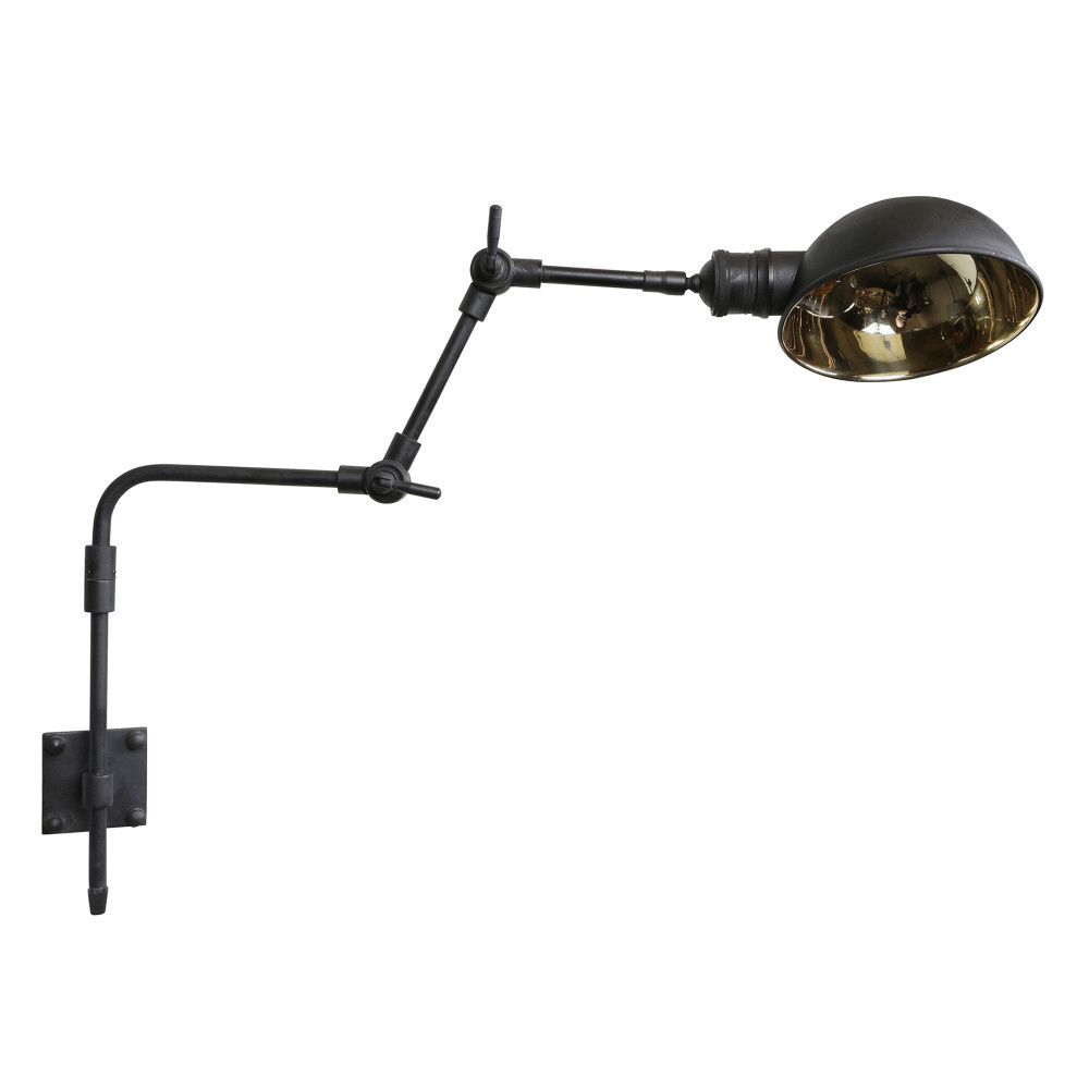 Wandlamp Adair antiek mat zwart-1