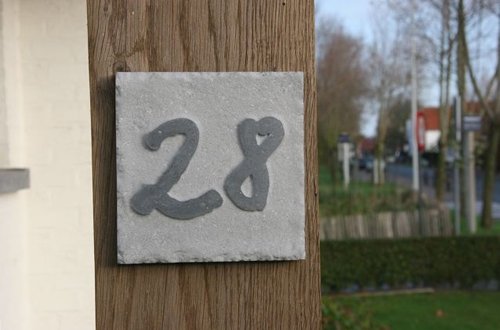 Natuursteen huisnummerbordje Style 6-1