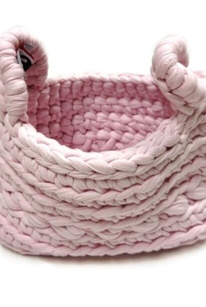 Opbergmand Crochet Roze XS