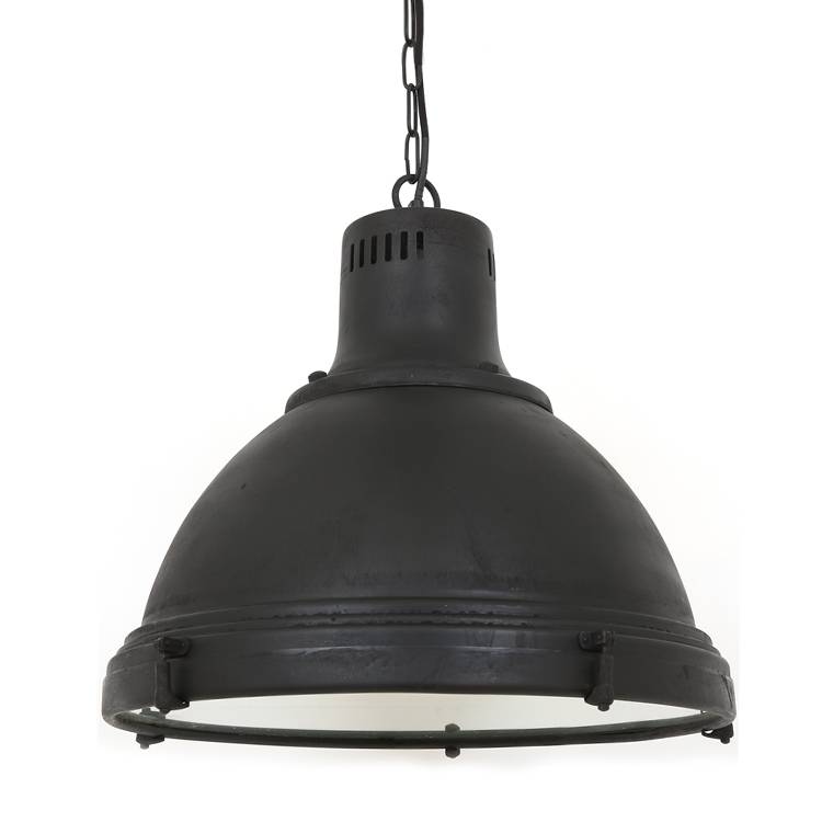 Industriële hanglamp Davenport Antiek Mat Zwart-1