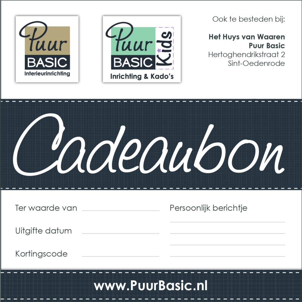 Puur Basic Interieur & Kids Cadeaubon €20-1