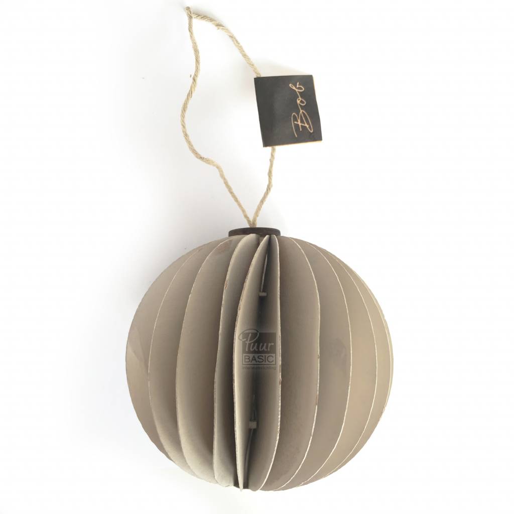 Belichamen omverwerping top Prachtige créme papieren kerstballen - Bob design - Puur Basic Interieur