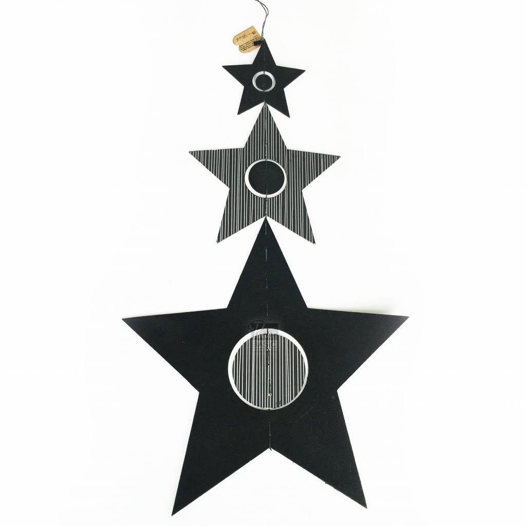 Bob design - Kerstster decoratie hanger - Zwart