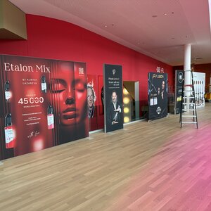 TEXTIELFRAME HUREN - Achterwand