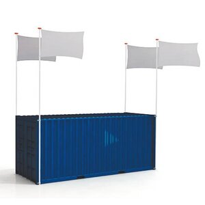 CONTAINERFRAME CF010 met VLAGGEN
