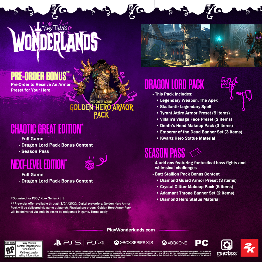 Tiny Tina’s Wonderlands Next-Level Edition + Pre-order DLC - Playstation 5