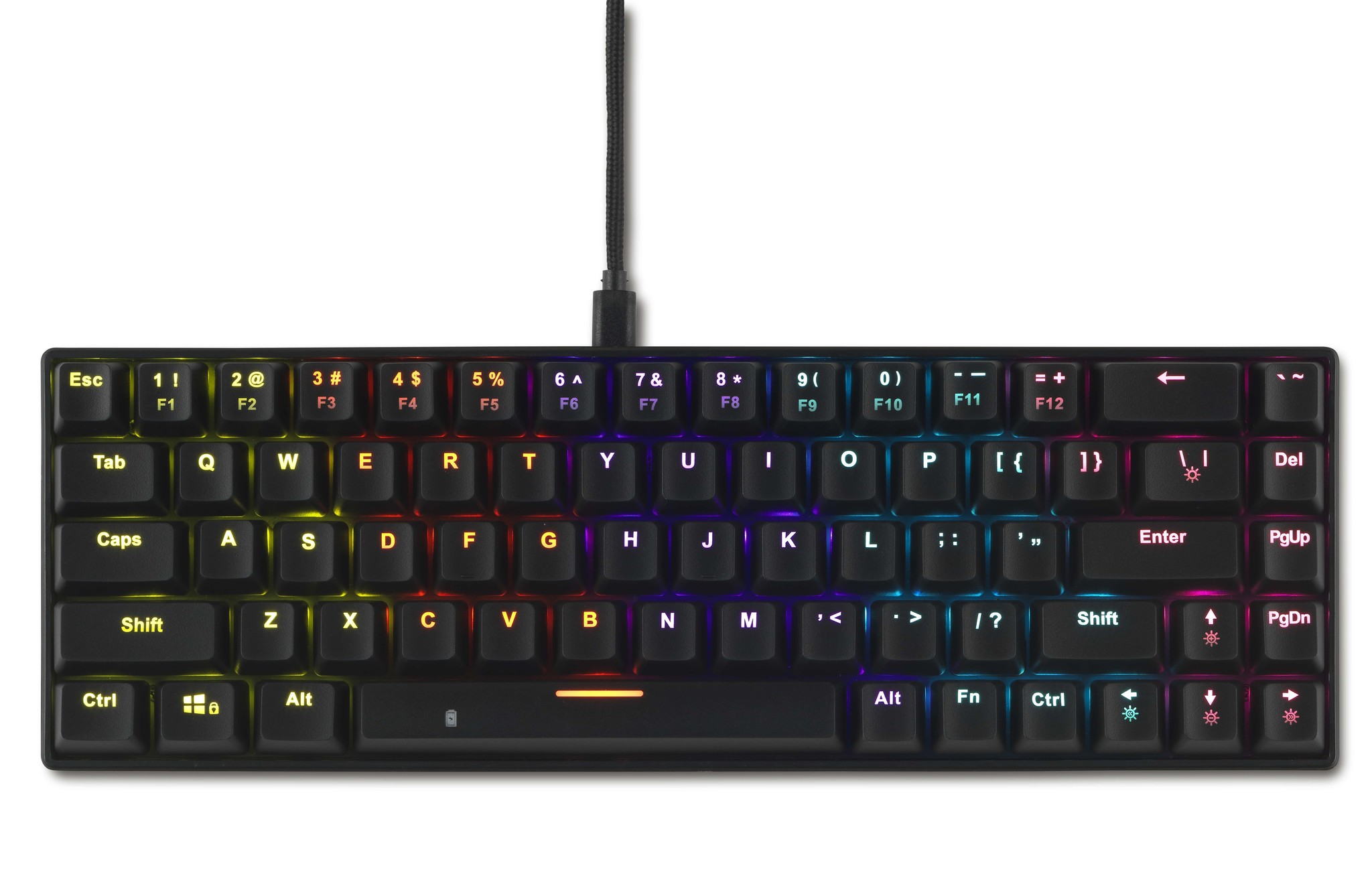 Pegasus Kabel & Kabellos 68 Tasten Mechanische Gaming-Tastatur Schwarz