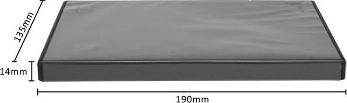 DVD/PC Videobox – 14 mm – Black – 100 Pieces