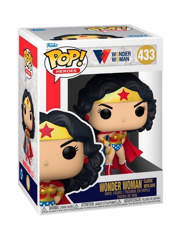 Pop Heroes: DC: Wonder Woman (Classic with Cape) - Funko Pop #433