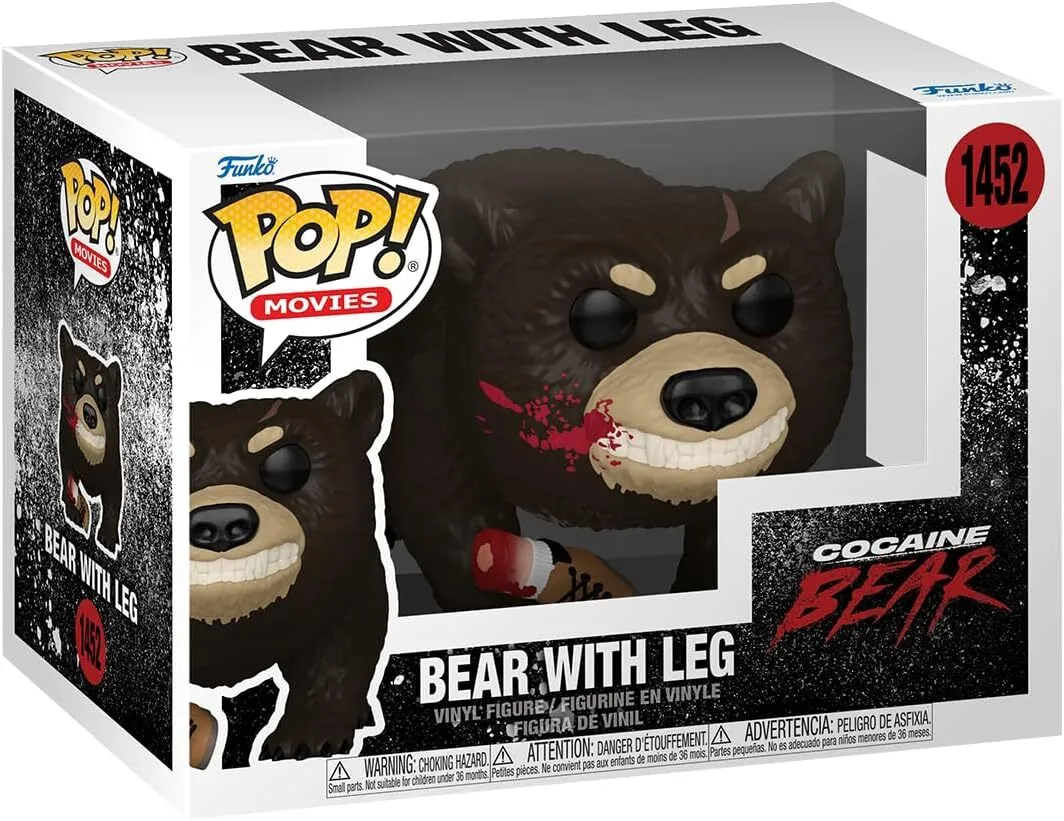 Pop Movies: Cocaine Bear - Bear with Leg (Bloody) - Funko Pop #1452