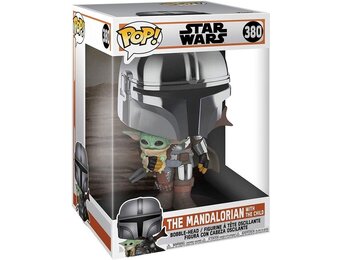 Pop Star Wars: Jumbo Mandalorian with the Child Funko Pop #380
